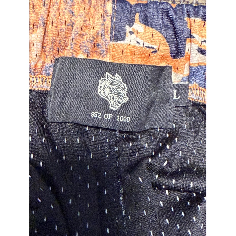 Darc Sport Wolves Forever Mesh Gym Shorts Orange Blue Camo Limited Edition Large - Picture 8 of 9